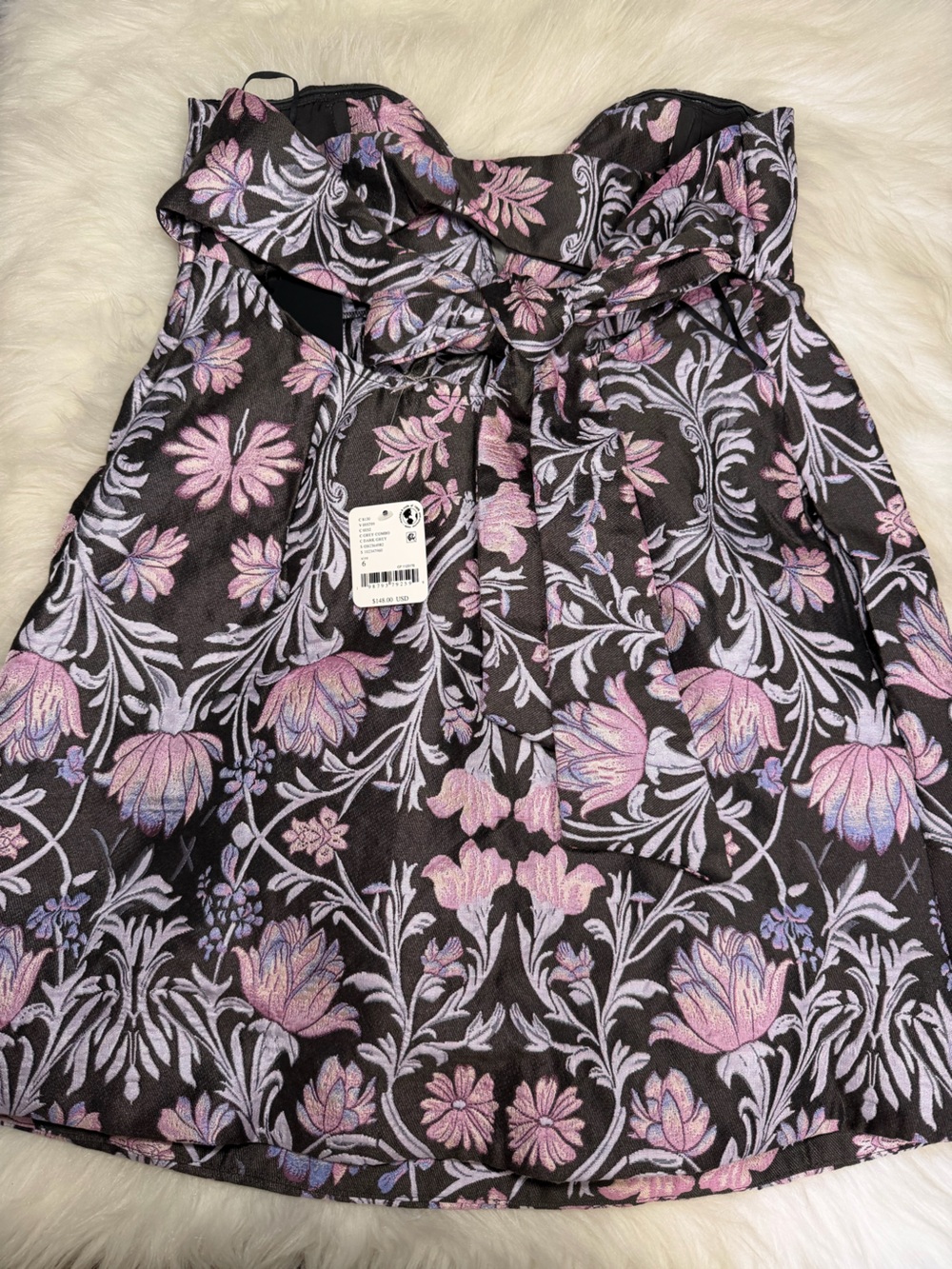 Floreo Jacquard Mini Dress in Grey Combo - Picture 3 of 4